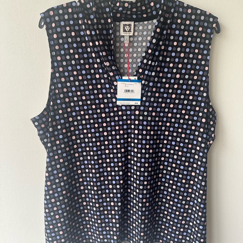 Anne Klein Polka Dot Blouse - Picture 2 of 4